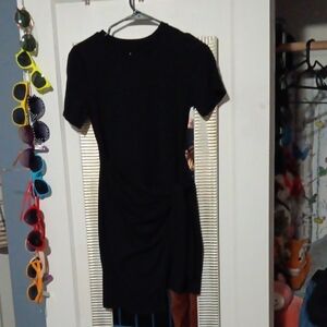 💜 3/$15💜Black Dress T Shirt Dress With Wrap Around Detail💜